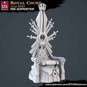 King&#39;s Throne - Royal Court Set - Unpainted Miniature