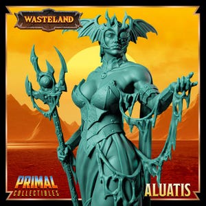 Human Warlock, Aluatis - 28mm, 32mm, 75mm Scale - Unpainted Miniature