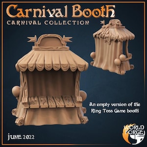 Empty Carnival Booth - Mirthlight Carnival Collection - Unpainted Miniature