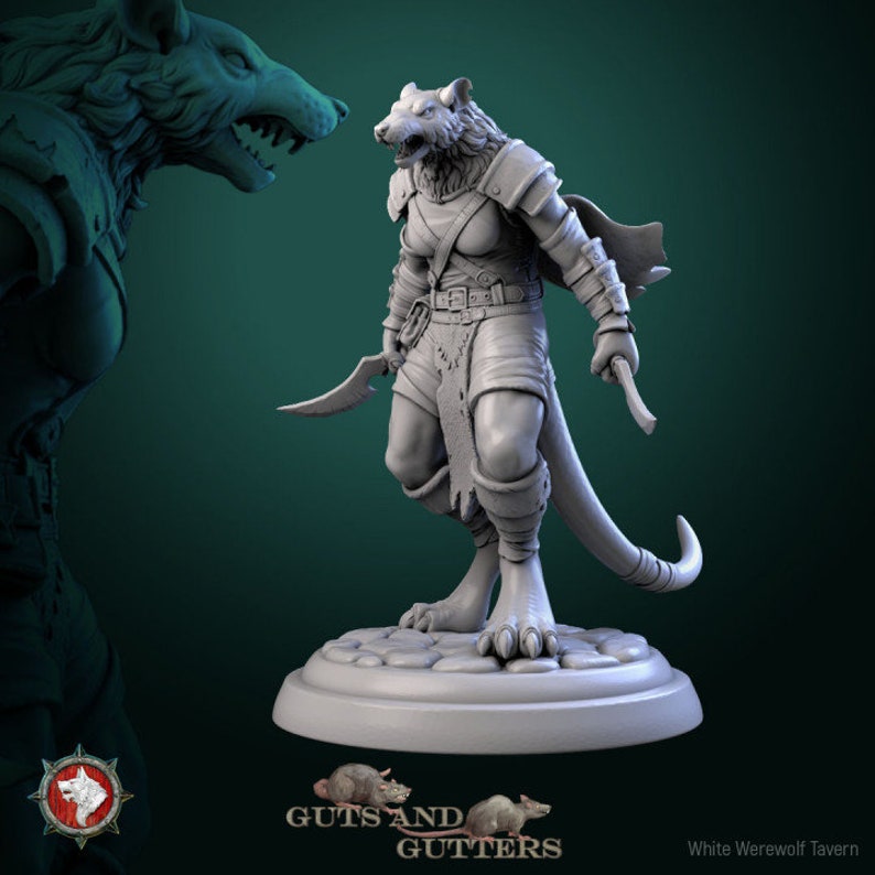 Rogue Rats Female Rogue Rats - 32mm Scale - Unpainted Miniature - Etsy