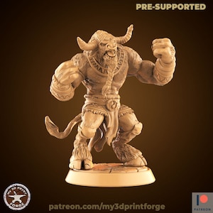 Angry Minotaur - 32mm Scale - Unpainted Miniature