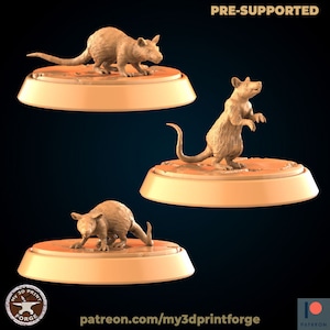 Rat Familiar - Unpainted Miniature