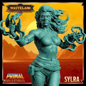 Human Witch, Syldra - 28mm, 32mm, 75mm Scale - Unpainted Miniature