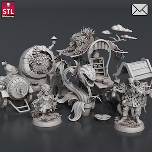 ハーバリストセット - 町民NPC - 32 mmスケール - DnD、パスファインダー、卓上RPG用未塗装ミニチュア - STLミニチュア