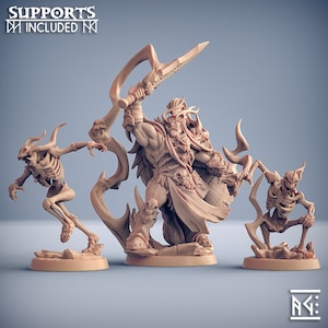 Orc Necromancer, Kentargh Grotar - Frostmetal Clan Orcs - Unpainted Miniature