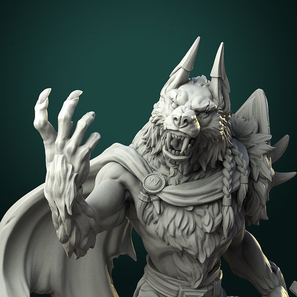 Karrash - Werewolf Leader - Unpainted Miniature