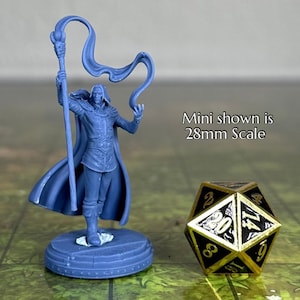 Male Elf Wizard, Danmar - Uncharted Kingdoms Set - Unpainted Miniature