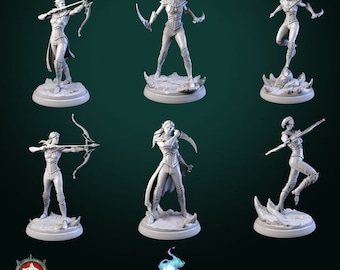 Asesinos Drow - Miniaturas sin pintar