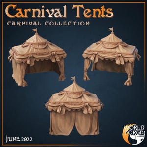 Fancy Carnival Tent - Mirthlight Carnival Collection - 32mm Scale - Unpainted Miniature