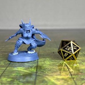 Female Dwarf Paladin - 32mm Scale - Unpainted Miniature for DnD, Pathfinder, Tabletop RPGs - STL Miniatures