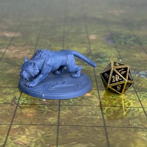 Saber Panther Miniature - 32mm Scale - Unpainted Miniature