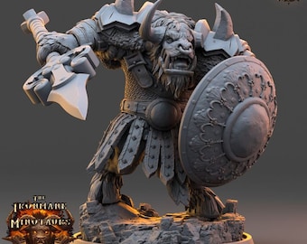 Vorgrim Nightstalker - The Ironmane Minotaurs of Emberhold - Unpainted Miniature