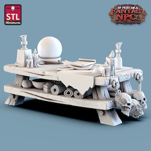 Magic Merchant&#39;s Desk - Unpainted Miniature