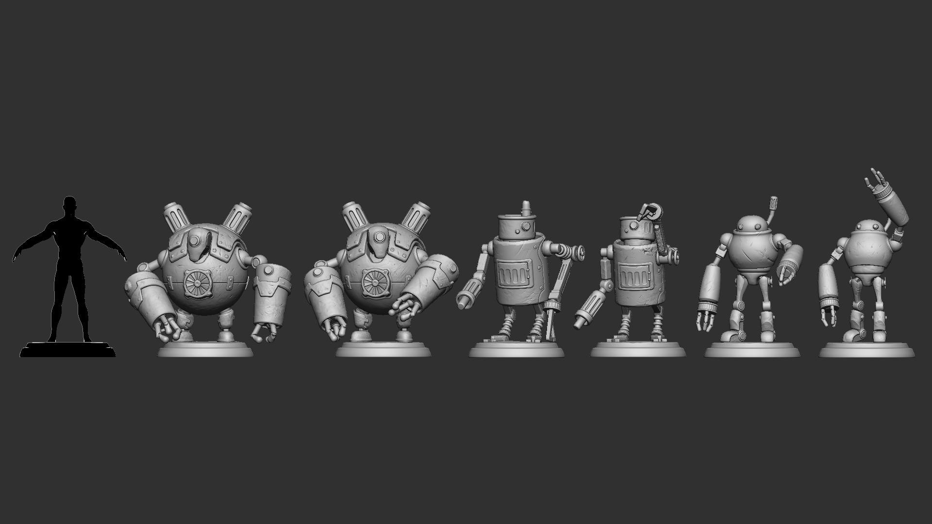 Scrap Bots, Clockwork Constructs - Unpainted Miniature - Etsy