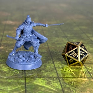 Dragon Hunter - Pose A - 32mm Scale - Unpainted Miniature for DnD, Pathfinder, Tabletop RPGs - STL Miniatures