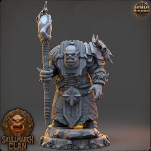 Molgar Ashvoice - The Skullmarch Clan - 32mm Scale - Unpainted Miniature for DnD, Pathfinder, Tabletop RPGs - Daybreak Miniatures