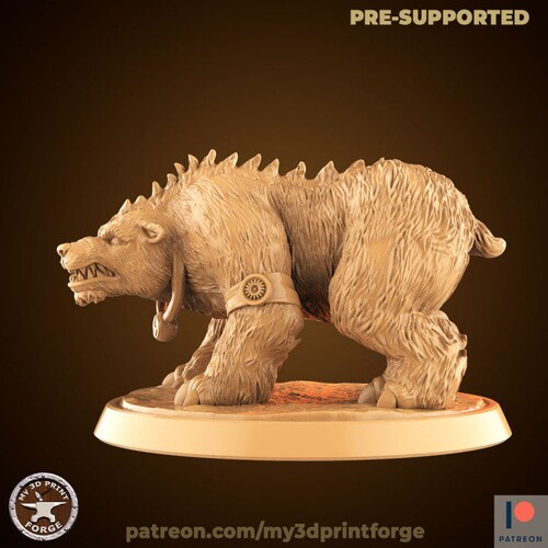 Bear Guardian Forest Protector Unpainted Miniature Etsy