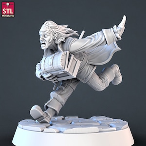 Fleeing Pirate, John Robin - 32mm Scale - Unpainted Miniature for DnD, Pathfinder, Tabletop RPGs, and Dioramas - STL Miniatures