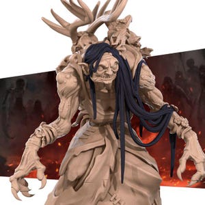 Annis Hag - Escala 32 mm, 35 mm - Miniatura sin pintar para DnD, Pathfinder y juegos de rol de mesa - Bite the Bullet