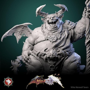 Gal&#39;Garin, the Usurper - 32mm Scale - Unpainted Miniature for DnD, Pathfinder, Tabletop RPGs - White Werewolf Tavern