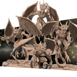 Imps - Blood Minions - 35mm Scale - Unpainted Miniature for DnD, Pathfinder, Tabletop RPGs - Bite the Bullet
