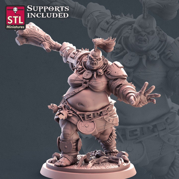 Female Hill Giant - 32mm Scale - Unpainted Miniature - Etsy