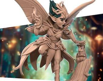 Pixie Sorceress, Female Pixie - Unpainted Miniature