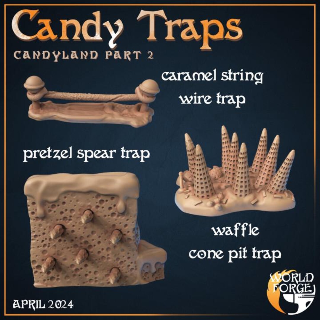 Candy Traps - Candyland Collection - Unpainted Miniature - Etsy