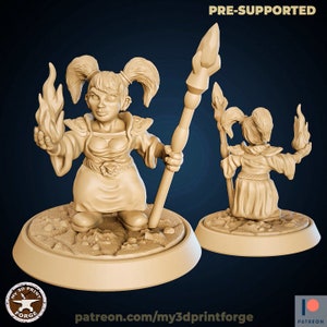 Gnome Mage - 32mm Scale - Unpainted Miniature for DnD, Pathfinder, Tabletop RPGs - My3dPrintForge