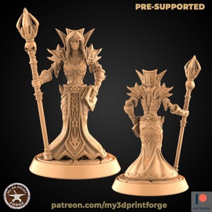 Female Undead Mage, Standing - Unpainted Miniature