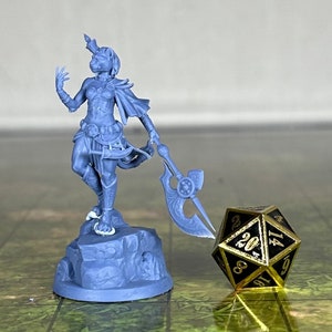 Female Tabaxi Fighter, Auria - Unpainted Miniature