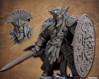 Bolg Magnus - Bronzeclad Greatgoblin - 32mm Scale - Unpainted Miniature