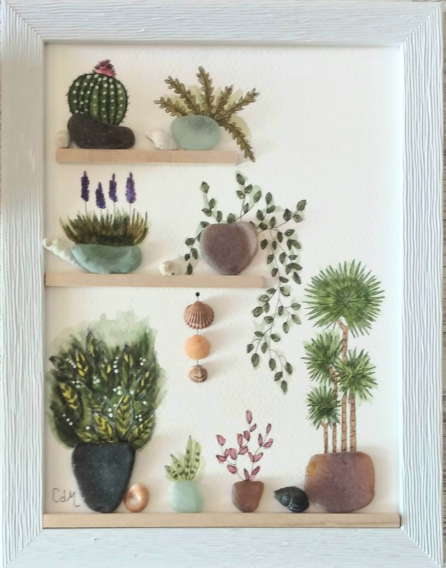 Amazon.com: Seahorizon Garden. Handmade Sea Glass Art Wall