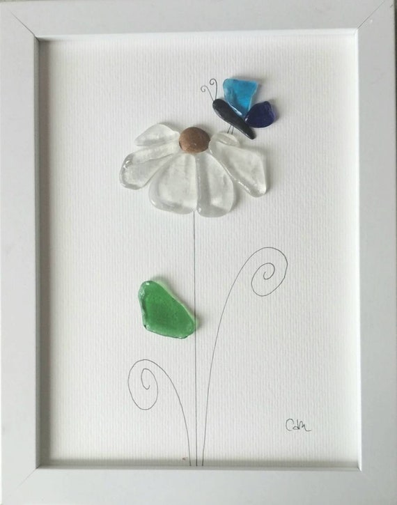 Handmade Framed Sea Glass Art : r/handmade