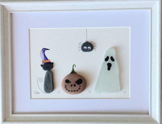 シーグラスアート　♡ポップに楽しいハロウィン♡ シーグラスアート ♡ポップに楽しいハロウィン♡