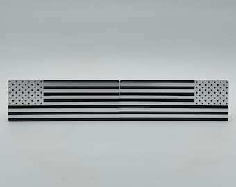 American Flag Truck Badges- Laser Cut- Two Badges- One for each side-Emblem -Size 6x2.25