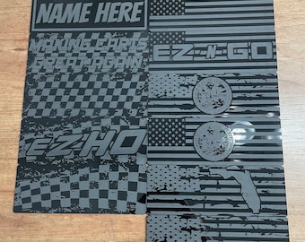 Clubwagentempo badge motorkap 6,25 x 2,25: lasergegraveerd acryl