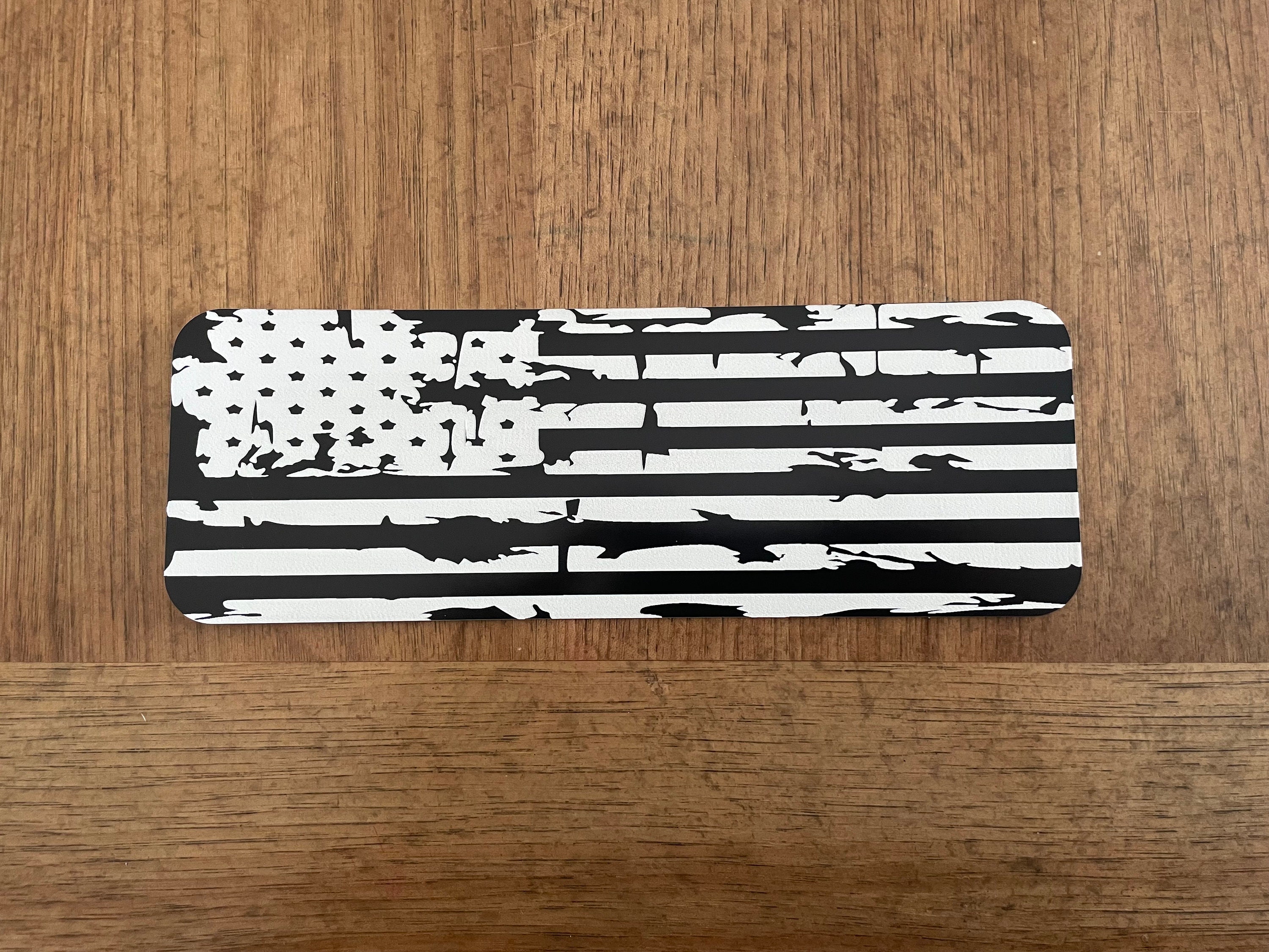 Distressed Flag Emblem Plate: Laser Etched Acrylic Badge - Etsy
