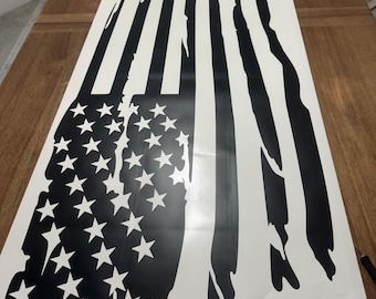 Sticker noodlijdende Amerikaanse vlag - 23 x 48 aanhanger, camper, vrachtwagen