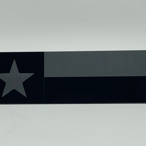 EZGO RXV TXT Badge/Emblem plate- Texas Flag- Laser Engraved Acrylic