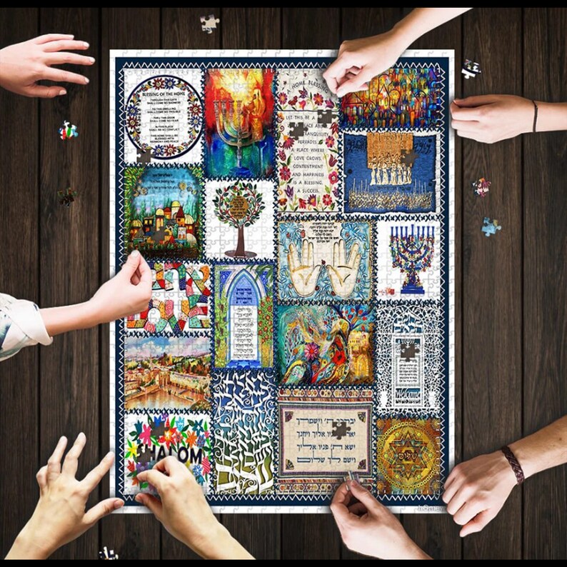 Jewish Blessings Jigsaw Puzzle Puzzle variety size 1000 Etsy