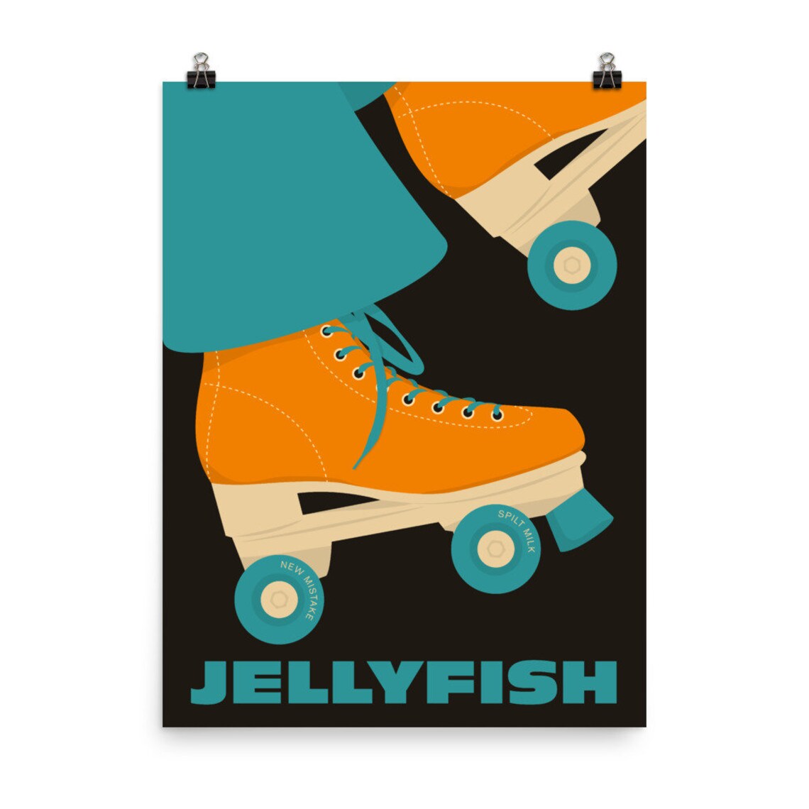 Jellyfish Band Poster. Giclee art print of orignal design for Etsy