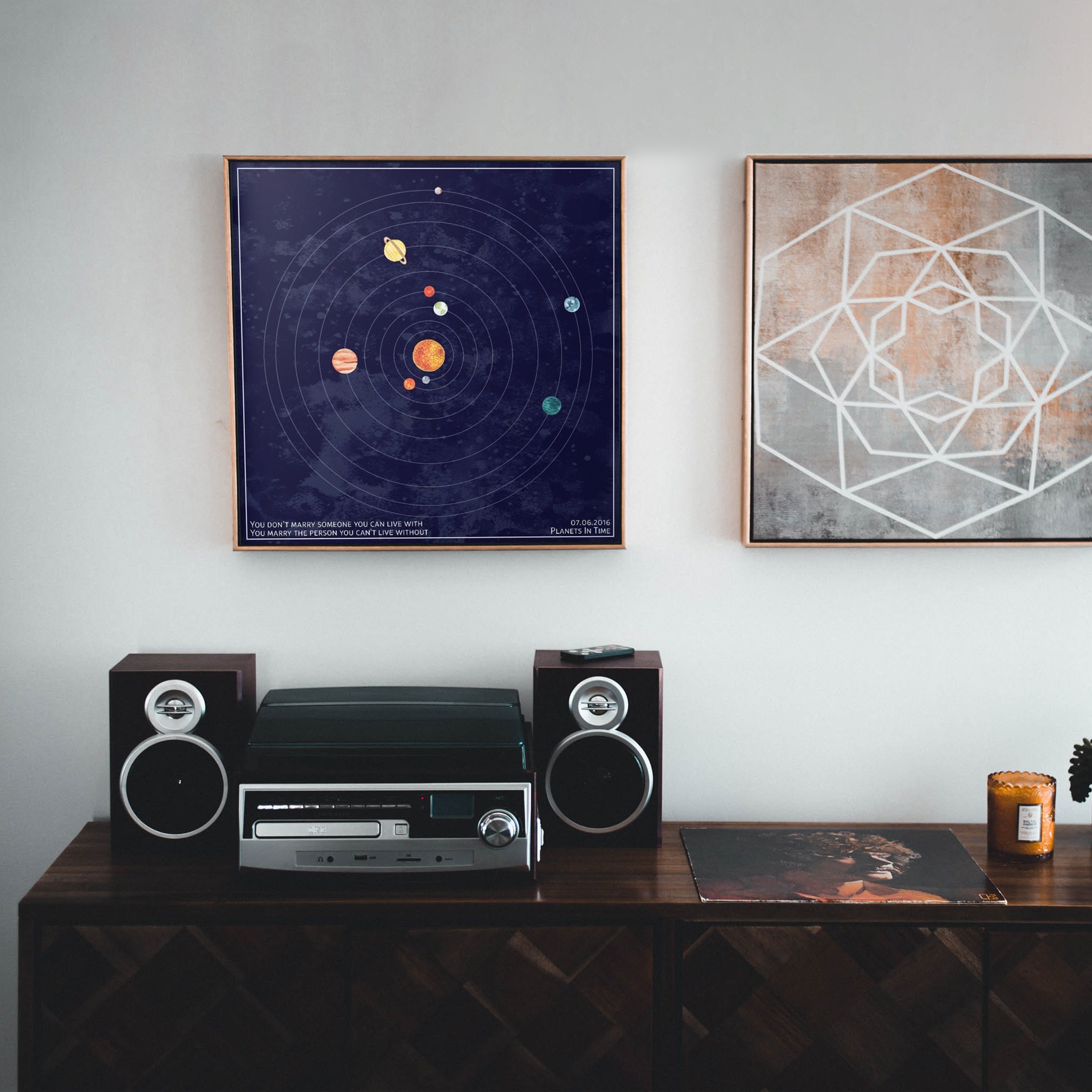 Space Themed Kinderzimmer Wandkunst Planeten nach Datum | Etsy