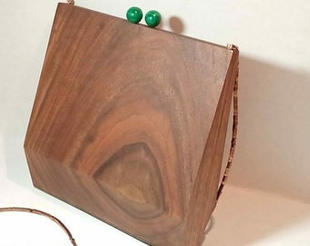 Wood bag/ wood clutch/ wooden shoulder bag/ vintage bag/ evening clutch/ ladies bag/ wooden handbag/ handmade bag/wood purse/ gift for her