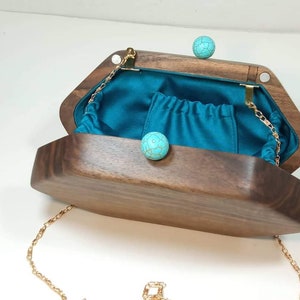 Wood bag/ Wood clutch/ Wood purse/ Vintage bag/ Elegant wooden handbag/ Natural wood bag/ Evening clutch/ Handcrafted bag/ gift for her