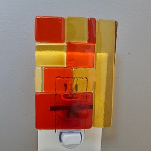 orange and yellow style  glass nightlight