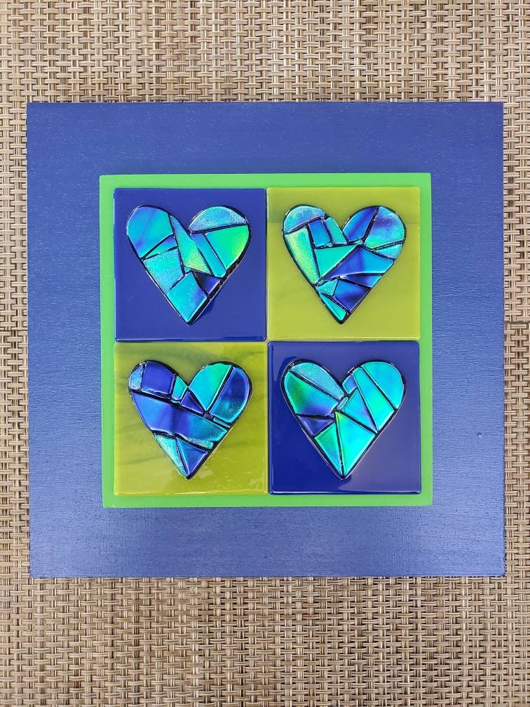 Class: 01/19/2024 Dichroic Glass Hearts - Art in Glass