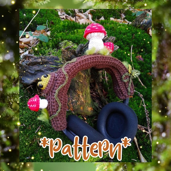 Couvre casque forestier, écureuil, champignon, grenouille, nature, décoration, forestcore, patron de crochet (US, FR)