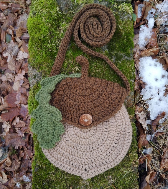 Acorn Crossbody Bag, Pixie, Fairycore, Forestcore, Cottagecore
