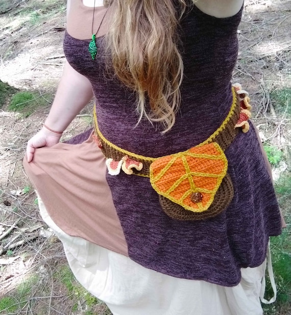 Enchanted Woodland Belt, Leaf Pouch, Forest Fashion, Elven  display picture 3
